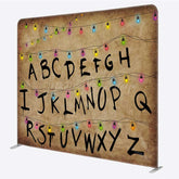 Lofaris Alphabet Lights Retro Double Side Tension Backdrop